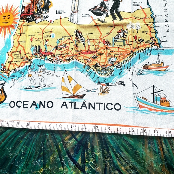 4 Vintage Tea Towels From Portugal - Picture 6 of 8